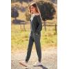 imagePRETTYGARDEN Womens Fall 2 Piece Lounge Set Long Sleeve Tops Ribbed Pants Spring Matching Sweatsuit Travel Outfits ClothesDark Grey