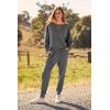 imagePRETTYGARDEN Womens Fall 2 Piece Lounge Set Long Sleeve Tops Ribbed Pants Spring Matching Sweatsuit Travel Outfits ClothesDark Grey