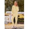 imagePRETTYGARDEN Womens Fall 2 Piece Lounge Set Long Sleeve Tops Ribbed Pants Spring Matching Sweatsuit Travel Outfits ClothesLight Khaki