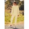imagePRETTYGARDEN Womens Fall 2 Piece Lounge Set Long Sleeve Tops Ribbed Pants Spring Matching Sweatsuit Travel Outfits ClothesLight Khaki