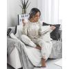 imagePRETTYGARDEN Womens Two Piece Loungewear Fall Casual Long Sleeve Tops Jogger Pants Pajama Sets Matching Outfits ClothingKhaki