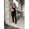 imagePRETTYGARDEN Womens Two Piece Outfit Sets Summer Casual Sleeveless Crewneck Tops Matching Travel Tracksuit Lounge WearBlack