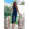 imagePRETTYGARDEN Womens Two Piece Outfit Sets Summer Casual Sleeveless Crewneck Tops Matching Travel Tracksuit Lounge WearDark Blue