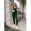 imagePRETTYGARDEN Womens Two Piece Outfit Sets Summer Casual Sleeveless Crewneck Tops Matching Travel Tracksuit Lounge WearDark Green