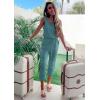imagePRETTYGARDEN Womens Two Piece Outfit Sets Summer Casual Sleeveless Crewneck Tops Matching Travel Tracksuit Lounge WearGrey Green