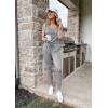 imagePRETTYGARDEN Womens Two Piece Outfit Sets Summer Casual Sleeveless Crewneck Tops Matching Travel Tracksuit Lounge WearLight Grey