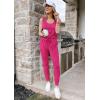imagePRETTYGARDEN Womens Two Piece Outfit Sets Summer Casual Sleeveless Crewneck Tops Matching Travel Tracksuit Lounge WearRose Red