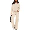 imagePRETTYGARDEN 2 Piece Sets For Women Fall 2025 Sweatsuits Outfits Lounge Matching Hoodie Set Travel Track Suits Winter ClothesBeige