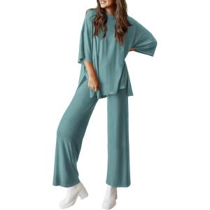 imagePRETTYGARDEN Two Piece Sets For Women Summer Fashion Lounge Matching Set 2025 Travel Vacation Airport Outfits ClothingFruit Green