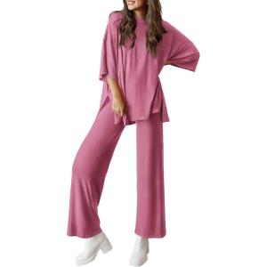 imagePRETTYGARDEN Two Piece Sets For Women Summer Fashion Lounge Matching Set 2025 Travel Vacation Airport Outfits ClothingPink