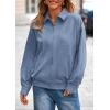 imagePRETTYGARDEN Faux Suede Bomber Jacket Women Fall Fashion 2025 Casual Zip Up Oversized Trendy Winter Clothing Outerwear CoatsDusty Blue