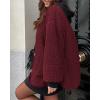 imagePRETTYGARDEN Womens 2025 Winter Coats Long Sleeve Button up Fuzzy Sherpa Fleece Jackets Outerwear Fall Fashion ClothesWine Red