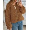 imagePRETTYGARDEN Womens 2025 Winter Faux Fur Coats Fuzzy Fleece Cropped Jackets Buttons Warm Casual Trendy Fall Fashion ClothesCaramel