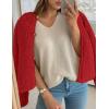 imagePRETTYGARDEN Womens 2025 Winter Faux Fur Coats Fuzzy Fleece Cropped Jackets Buttons Warm Casual Trendy Fall Fashion ClothesRed