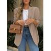 imagePRETTYGARDEN 2025 Blazers for Women Business Casual Long Sleeve Lapel Open Front Suit Jacket Work Blazer with PocketsCamel