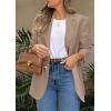 imagePRETTYGARDEN 2025 Blazers for Women Business Casual Long Sleeve Lapel Open Front Suit Jacket Work Blazer with PocketsCamel