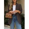 imagePRETTYGARDEN 2025 Blazers for Women Business Casual Long Sleeve Lapel Open Front Suit Jacket Work Blazer with PocketsCoffee