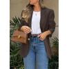 imagePRETTYGARDEN 2025 Blazers for Women Business Casual Long Sleeve Lapel Open Front Suit Jacket Work Blazer with PocketsCoffee