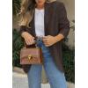 imagePRETTYGARDEN 2025 Blazers for Women Business Casual Long Sleeve Lapel Open Front Suit Jacket Work Blazer with PocketsCoffee