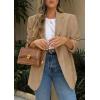 imagePRETTYGARDEN 2025 Blazers for Women Business Casual Long Sleeve Lapel Open Front Suit Jacket Work Blazer with PocketsDark Khaki