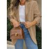 imagePRETTYGARDEN 2025 Blazers for Women Business Casual Long Sleeve Lapel Open Front Suit Jacket Work Blazer with PocketsDark Khaki