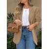 imagePRETTYGARDEN 2025 Blazers for Women Business Casual Long Sleeve Lapel Open Front Suit Jacket Work Blazer with PocketsDark Khaki