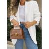 imagePRETTYGARDEN 2025 Blazers for Women Business Casual Long Sleeve Lapel Open Front Suit Jacket Work Blazer with PocketsWhite