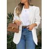 imagePRETTYGARDEN 2025 Blazers for Women Business Casual Long Sleeve Lapel Open Front Suit Jacket Work Blazer with PocketsWhite