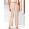 imagePRETTYGARDEN Wide Leg Pants for Women Trendy 2025 Fall High Waisted Business Casual Outfits Work Pant TrousersBeige