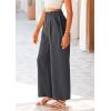 imagePRETTYGARDEN Wide Leg Pants for Women Trendy 2025 Fall High Waisted Business Casual Outfits Work Pant TrousersDark Grey