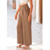 imagePRETTYGARDEN Wide Leg Pants for Women Trendy 2025 Fall High Waisted Business Casual Outfits Work Pant TrousersKhaki
