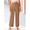 imagePRETTYGARDEN Wide Leg Pants for Women Trendy 2025 Fall High Waisted Business Casual Outfits Work Pant TrousersKhaki