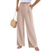 imagePRETTYGARDEN Wide Leg Pants for Women Trendy 2025 Fall High Waisted Business Casual Outfits Work Pant TrousersLight Khaki