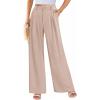 imagePRETTYGARDEN Wide Leg Pants for Women Trendy 2025 Fall High Waisted Business Casual Outfits Work Pant TrousersLight Khaki