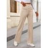 imagePRETTYGARDEN Womens Dressy Casual Dress Pants 2025 Fall Straight Leg High Elastic Waisted Stretch Trouser SlacksBeige