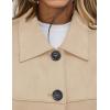 imagePRETTYGARDEN Womens Faux Suede Cropped Jacket Casual Lightweight Fall Fashion 2025 Winter Coats Outerwear Trendy ClothesBeige