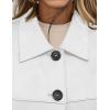 imagePRETTYGARDEN Womens Faux Suede Cropped Jacket Casual Lightweight Fall Fashion 2025 Winter Coats Outerwear Trendy ClothesWhite