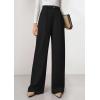 imagePRETTYGARDEN Womens Wide Leg Dress Pants 2025 Business Casual Flowy Work Palazzo Pants High Waisted Slacks TrousersBlack