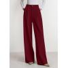 imagePRETTYGARDEN Womens Wide Leg Dress Pants 2025 Business Casual Flowy Work Palazzo Pants High Waisted Slacks TrousersBurgundy