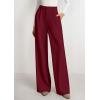 imagePRETTYGARDEN Womens Wide Leg Dress Pants 2025 Business Casual Flowy Work Palazzo Pants High Waisted Slacks TrousersBurgundy