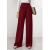 imagePRETTYGARDEN Womens Wide Leg Dress Pants 2025 Business Casual Flowy Work Palazzo Pants High Waisted Slacks TrousersBurgundy