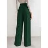 imagePRETTYGARDEN Womens Wide Leg Dress Pants 2025 Business Casual Flowy Work Palazzo Pants High Waisted Slacks TrousersDark Green