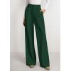 imagePRETTYGARDEN Womens Wide Leg Dress Pants 2025 Business Casual Flowy Work Palazzo Pants High Waisted Slacks TrousersDark Green