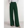 imagePRETTYGARDEN Womens Wide Leg Dress Pants 2025 Business Casual Flowy Work Palazzo Pants High Waisted Slacks TrousersDark Green