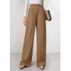 imagePRETTYGARDEN Womens Wide Leg Dress Pants 2025 Business Casual Flowy Work Palazzo Pants High Waisted Slacks TrousersKhaki