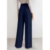imagePRETTYGARDEN Womens Wide Leg Dress Pants 2025 Business Casual Flowy Work Palazzo Pants High Waisted Slacks TrousersNavy