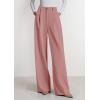 imagePRETTYGARDEN Womens Wide Leg Dress Pants 2025 Business Casual Flowy Work Palazzo Pants High Waisted Slacks TrousersPink