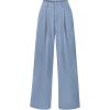 imagePRETTYGARDEN Wide Leg Pants for Women Trendy 2025 Fall High Waisted Business Casual Outfits Work Pant TrousersGrey Blue