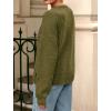 imagePRETTYGARDEN Fall Long Sleeve Cardigans for Women Trendy 2025 Lightweight Button Down Crewneck Loose Knit Sweater ClothesArmy Green