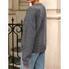 imagePRETTYGARDEN Fall Long Sleeve Cardigans for Women Trendy 2025 Lightweight Button Down Crewneck Loose Knit Sweater ClothesGrey
